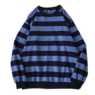 Long sleeve Hoodie loose street stripe top长袖连帽衫条纹上衣