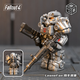 辐射系列钢铁兄弟会丹斯尸鬼人仔第三方T60动力装甲拼装益智玩具