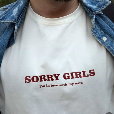 趣味英文短袖T恤夏季纯棉