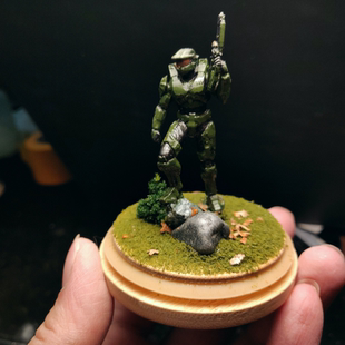 原创手工 光环军士长 兵人手办桌面游戏小摆饰模型 玩具成品 包邮