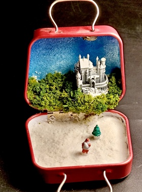 手工迷你圣诞羊毛毡挂件钥匙扣