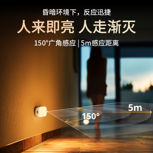 【热销10w+】Lyridz人体感应夜灯
