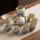2025 новый Ru Kiln Kung Fu tea cup чайный сервиз бытовой легкий роскошный керамический чайник высокого класса с крышкой, чаша для питья mini 1