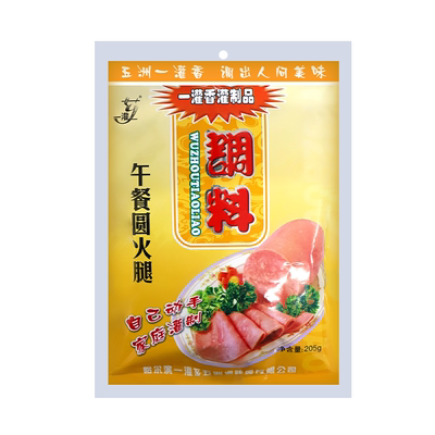 五洲午餐圆火腿调料含肠膜一灌芗