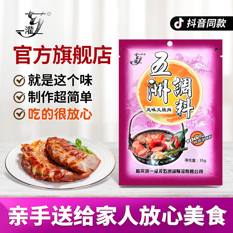五洲风味叉烧肉调料家庭自制红烧肉焖肉肉丸子肉饼肉馅调料一灌芗