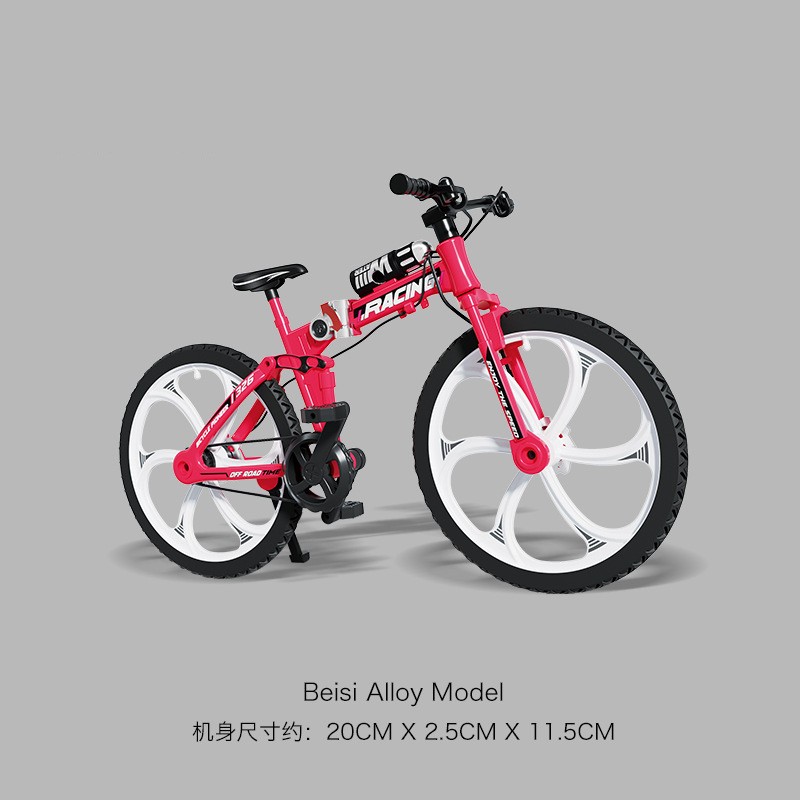 山地自行车仿真模型弯把公路车越野单车创意摆件仿真玩具车模ce43