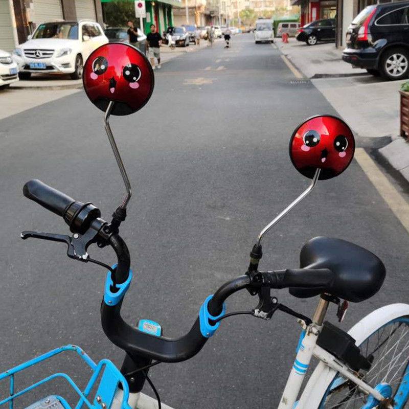 2022年新款国标电动自行车反光后视镜踏板倒车高清凸面镜通用8mm