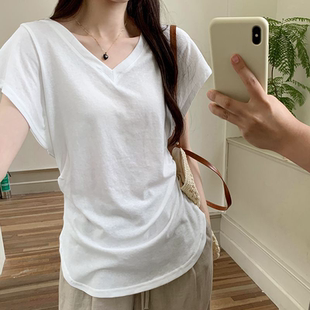 不规则收腰短袖 T恤女正肩设计感小众气质别致绝美上衣夏