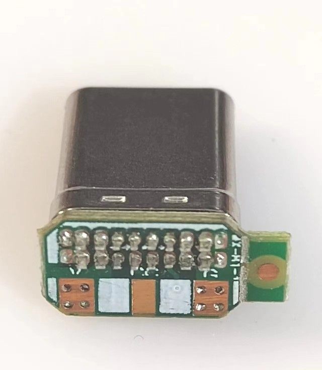 TYPE C 16PIN 带PBC板立插公头三芯高度11.6 H