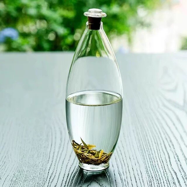 新中式绿茶冷泡热泡瓶冷萃瓶耐热加厚玻璃瓶花瓶高颜值冷凝茶器