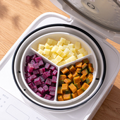 辅食蒸碗专用食品级蒸盘婴儿宝宝盘子可蒸蒸盒陶瓷蒸蛋碗儿童带盖