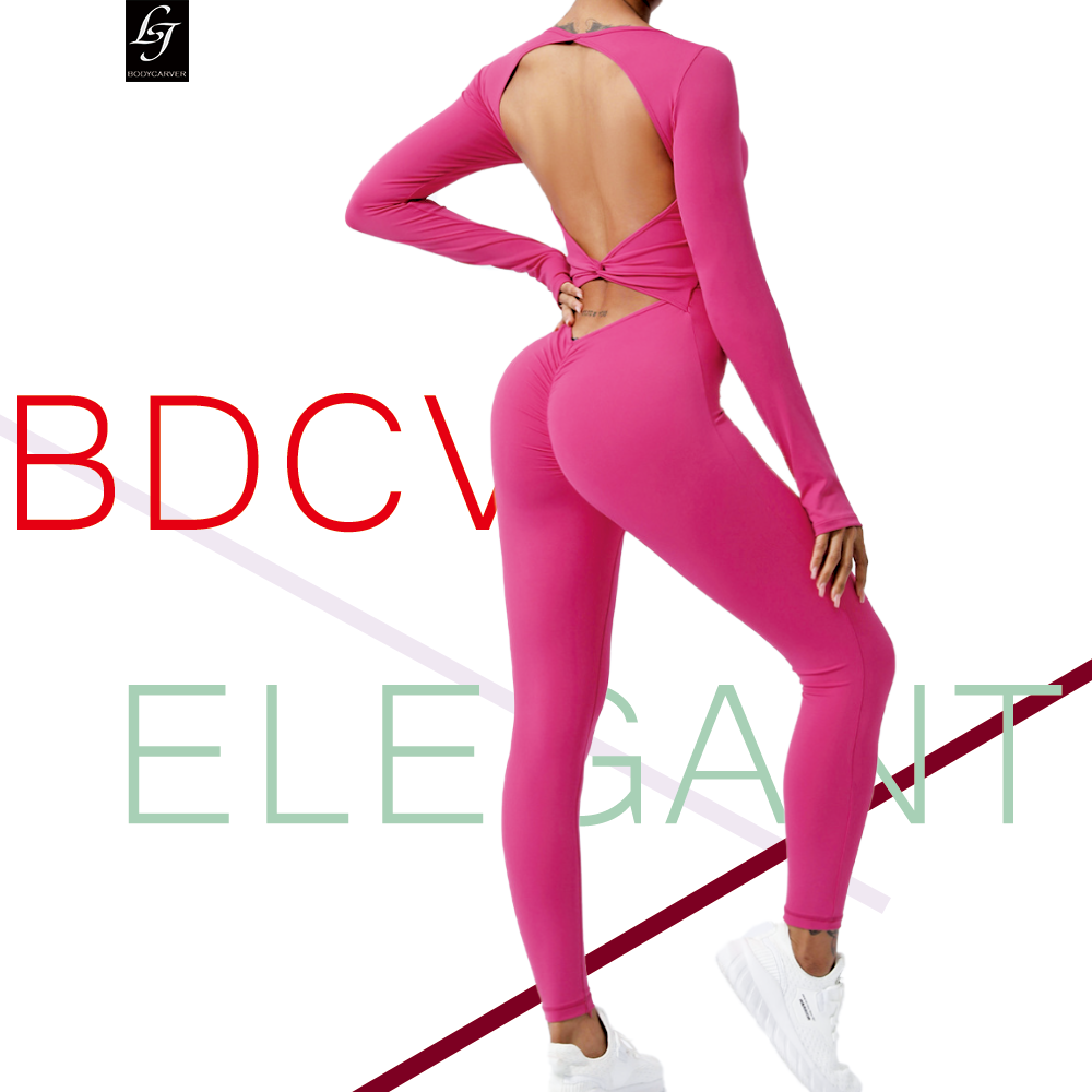 带胸垫专业裸感空中瑜伽服