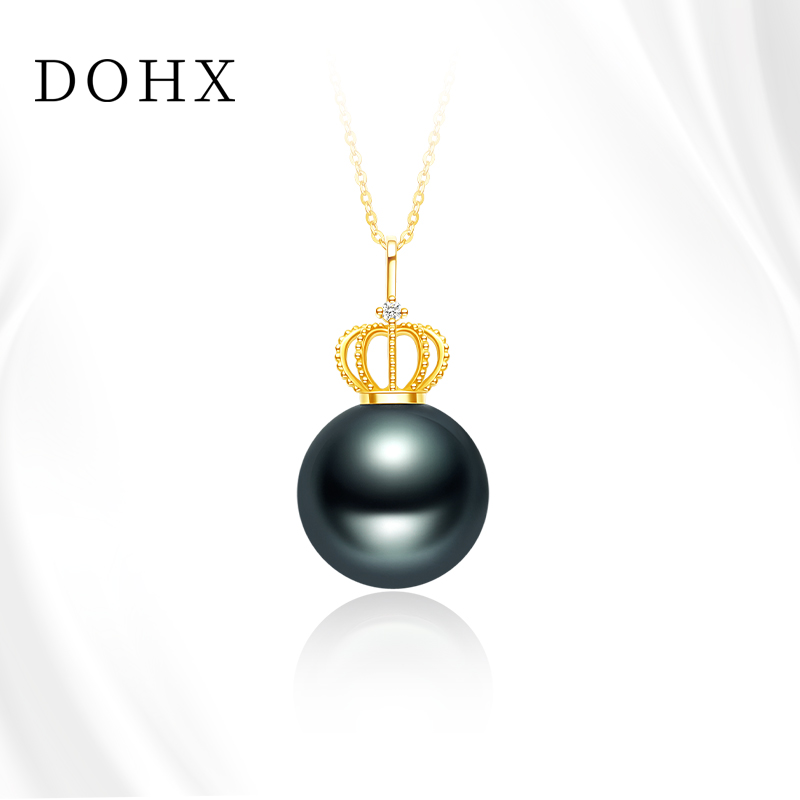 都熙大溪地黑珍珠K金强光正品