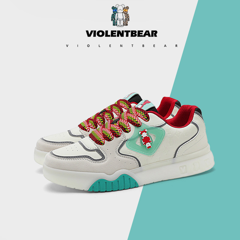 暴力熊旗舰店官方正品男鞋夜光爆米花女鞋情侣款休闲百搭板鞋807