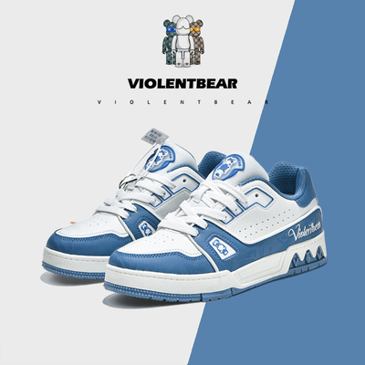 暴力熊涂鸦荧光潮款情侣板鞋