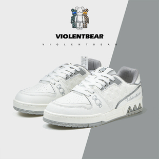 暴力熊2025秋冬透气休闲鞋男鞋情侣款女鞋百搭低帮运动板鞋小白鞋