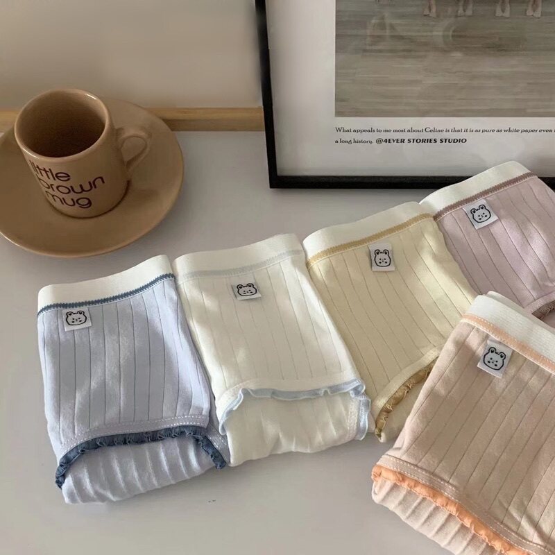 夏季简约少女裆内裤女中腰抗菌棉底裤甜美学生三角裤独立包装纯色