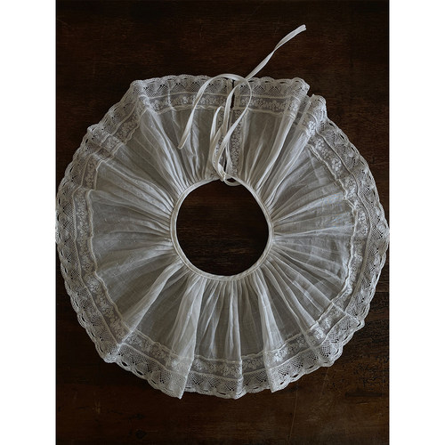 women stars birds[Edward]复古立体褶裥蕾丝花边叠穿假领子