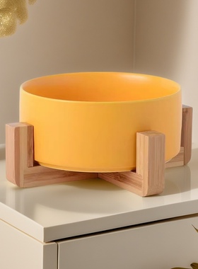 插花盘水仙花盆无孔专用水培盆黄色简约巴西木专用兰花陶瓷器皿