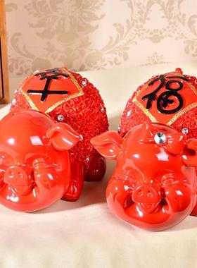 实用个性时尚创意礼品 现代树脂家居装饰品 幸福麦兜猪树脂工艺品