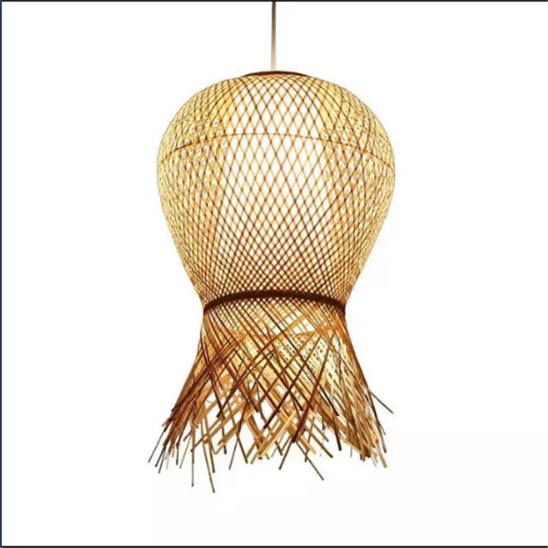 五寨县岢岚县现代简约田园风格餐厅竹艺吊灯民宿日式竹艺火锅店灯