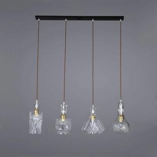 loft工业风复古酒瓶灯洋酒红酒玻璃瓶吊灯咖啡馆吧台餐厅玻璃吊灯