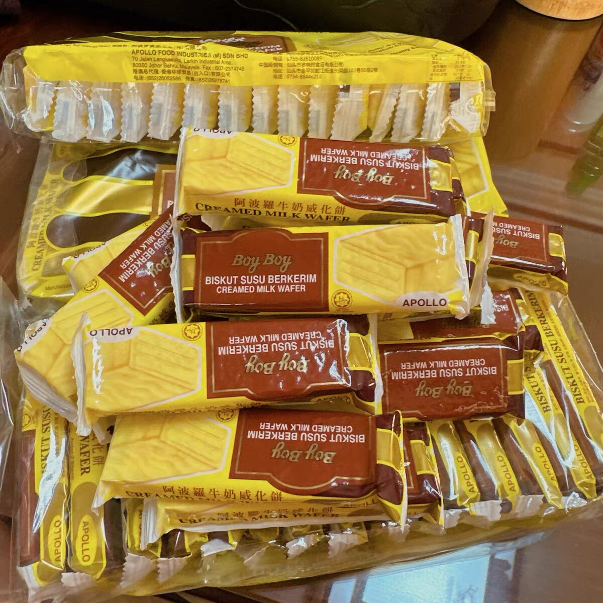 阿波罗牛奶威化饼干150g马来西亚休闲小时候怀旧零食90后经典食品