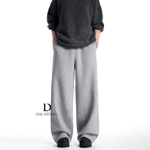 DAL美式 cleanfit垂感男灰色直筒休闲街头简约空气层男女情侣卫裤