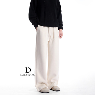 DAL潮流简约休闲风宽松秋冬美式直筒男女基础垂感百搭阔腿长卫裤