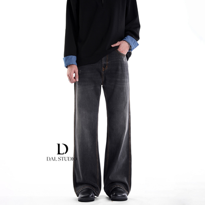 Clanfit微喇宽松男士牛仔裤