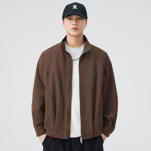 NBKY简约休闲风立领夹克男2025秋冬新款百搭宽松拉链街头外套男士