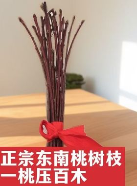 手工桃树枝复古桌面摆件