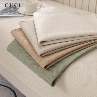 雪尼尔沙发垫现代简约高档真皮防滑沙发坐垫雪尼尔四季 通用套罩巾