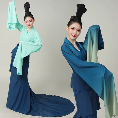 只此青绿舞蹈服演出服青绿舞蹈服