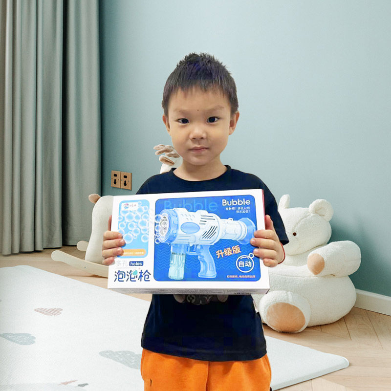 2024网红手持卡通泡泡机火箭筒全自动儿童玩具礼物戏水泡泡机