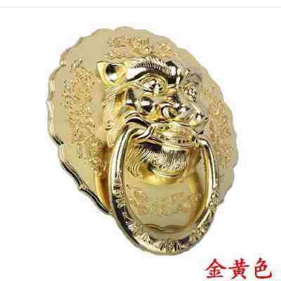 韩国墅铁大门金色纯铜门环扣拉环中式门环欧式狮子头铜拉手狮子
