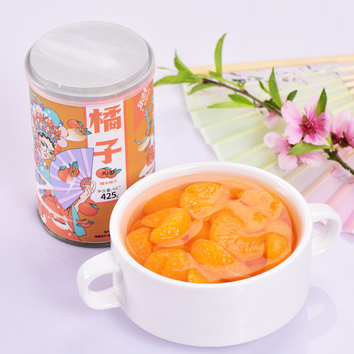 橘子罐头午后休闲零食
