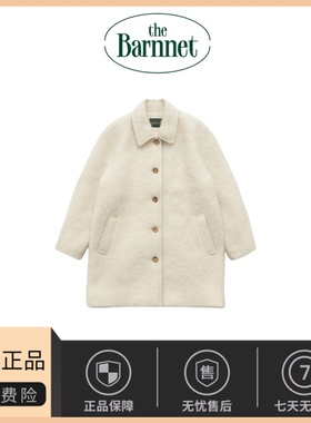 【现货】韩国小众 the barnnet 八奶氛围感 白色毛毛大衣外套