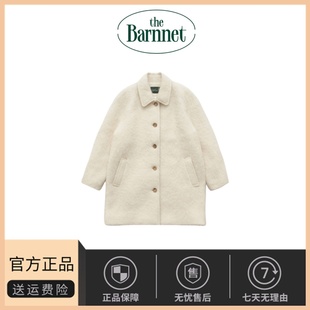 【现货】韩国小众 the barnnet 八奶氛围感 白色毛毛大衣外套