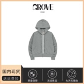 褶皱花边拼接拉链连帽卫衣外套 EDGE韩国直井怜同款 现货 GROVE