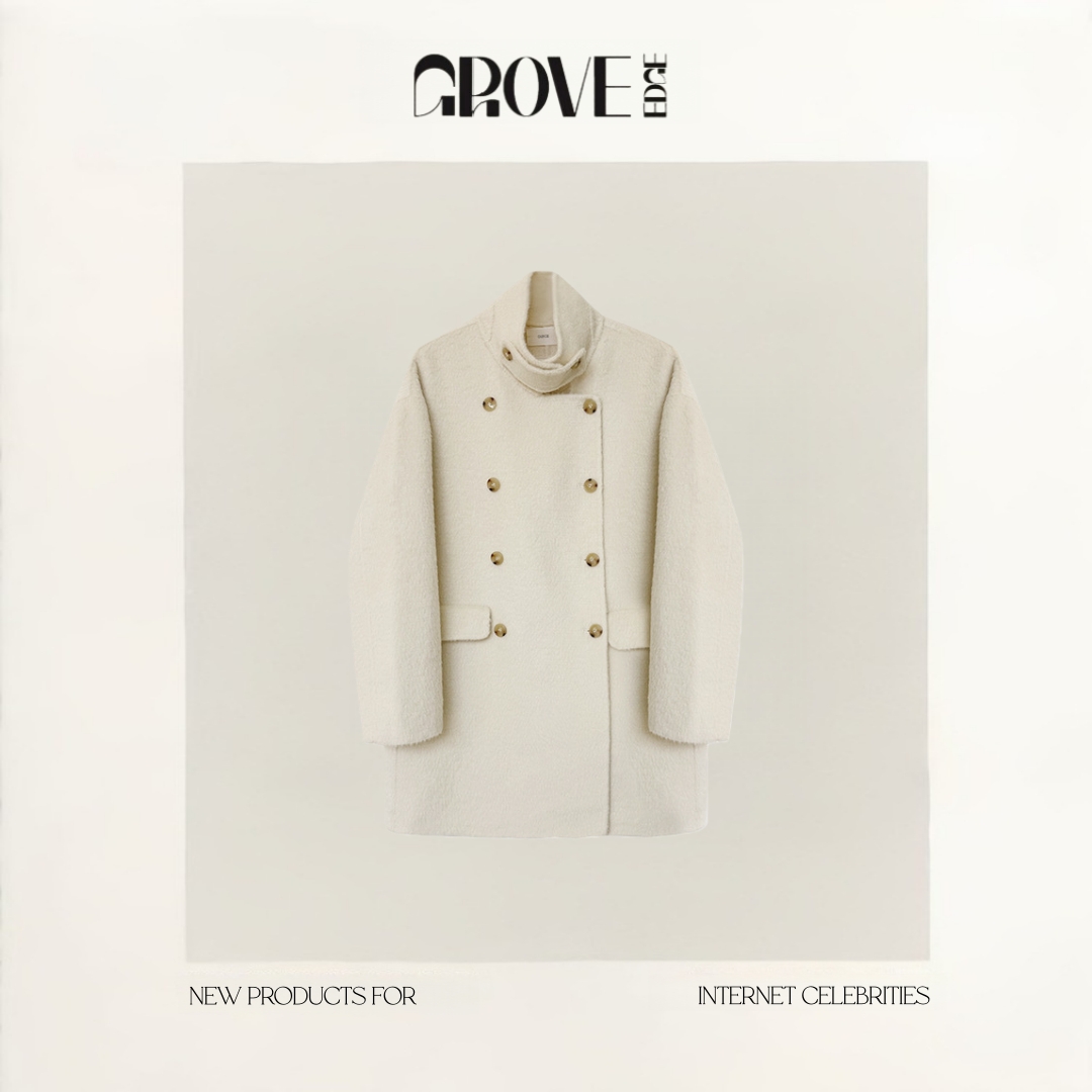【现货】GROVE EDGE新款韩国设计师温柔小个子羊毛呢羊毛大衣