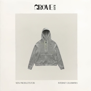 EDGE八奶毛巾料宽松休闲纯色百搭连帽拉链卫衣外套 GROVE 现货