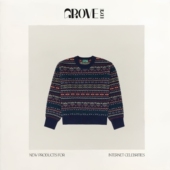 EDGE韩国费尔岛毛衣韩系女装 GROVE 氛围感圆领提花针织衫 现货