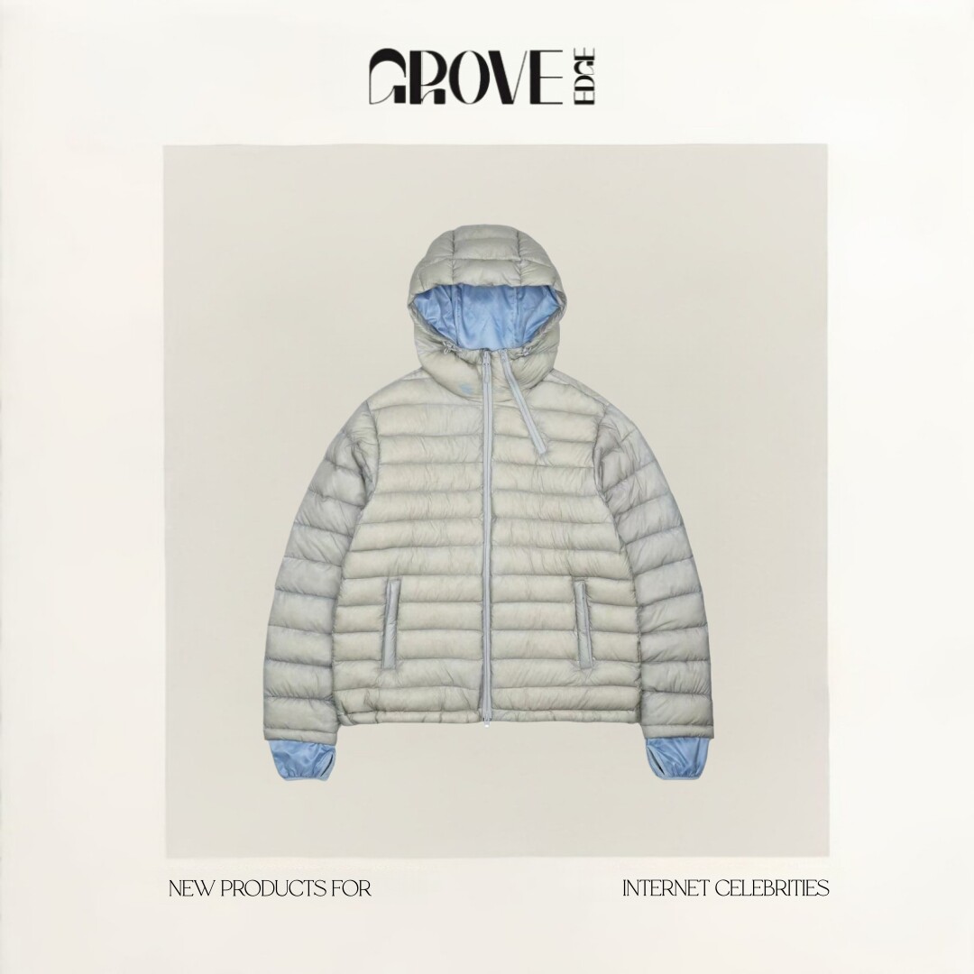 【现货】GROVE EDGE排骨羽绒服韩系女装保暖零压感连帽外套吴是温