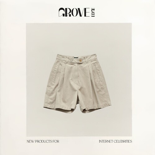 【现货】GROVE EDGE八奶短裤女23ss韩版休闲宽松显瘦fever阔腿裤