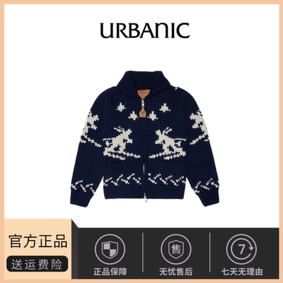 【现货】urbanic30 滑雪毛衣fever同款手工羊毛拉链针织毛衣外套