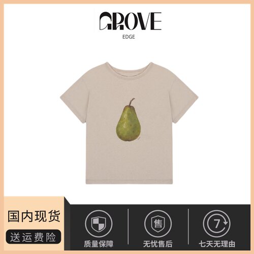 【现货】GROVE EDGE东大门春季新款休闲印花宽松棉短袖T恤上衣女