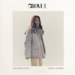 【现货】GROVE EDGE韩国东大门羊羔毛派克羽绒服女韩系保暖外套