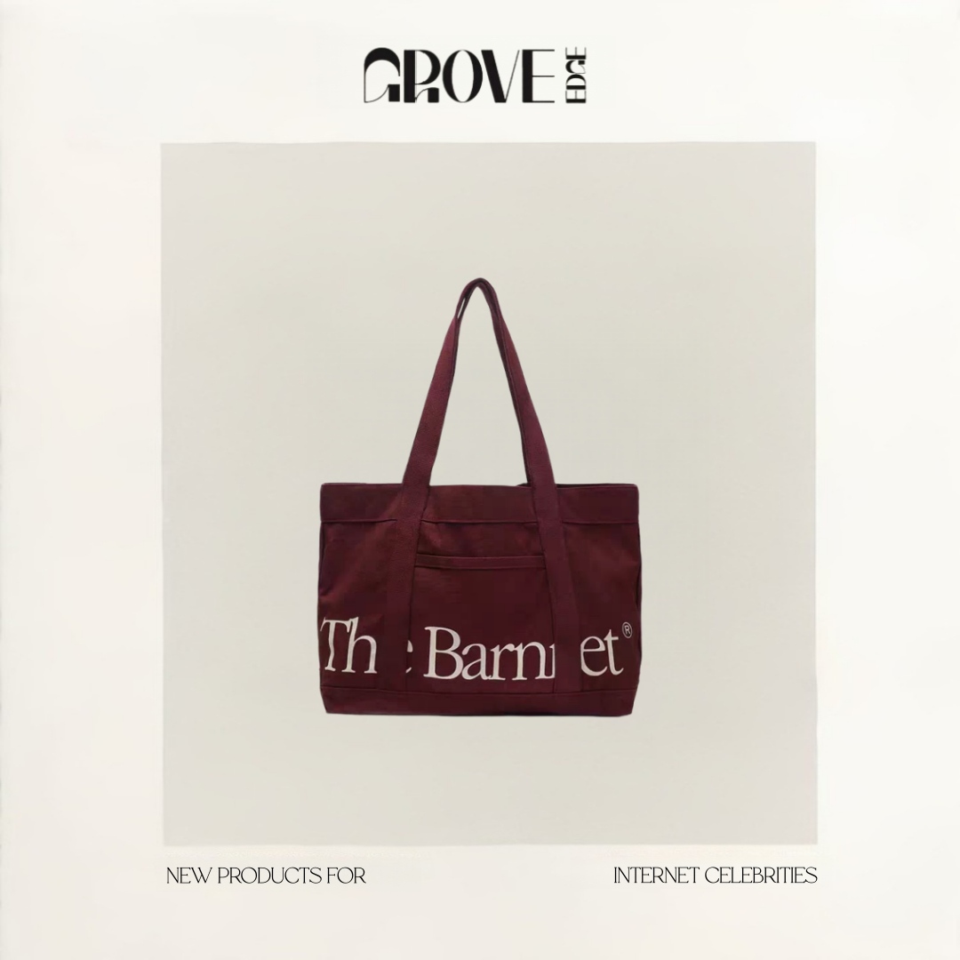 【现货】GROVE EDGE韩国设计师八奶家字母帆布包韩系大容量单肩包