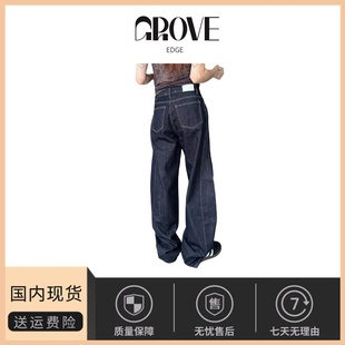 【现货】GROVE EDGE秋季新款韩国设计师林娜琏同款丹宁色牛仔裤